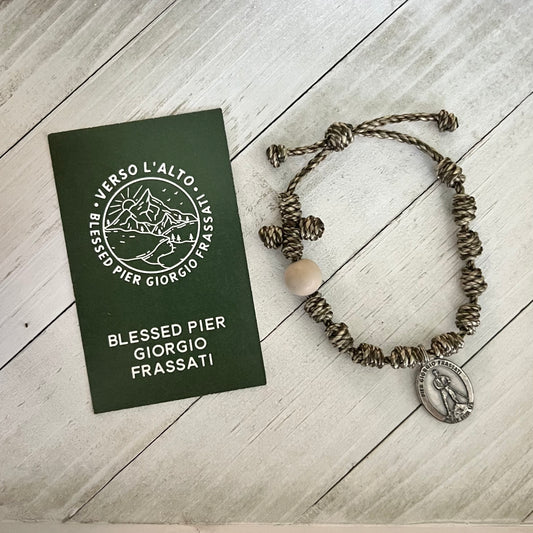 Saint Pier Giorgio Frassati Special Edition Twine Rosary Bracelet