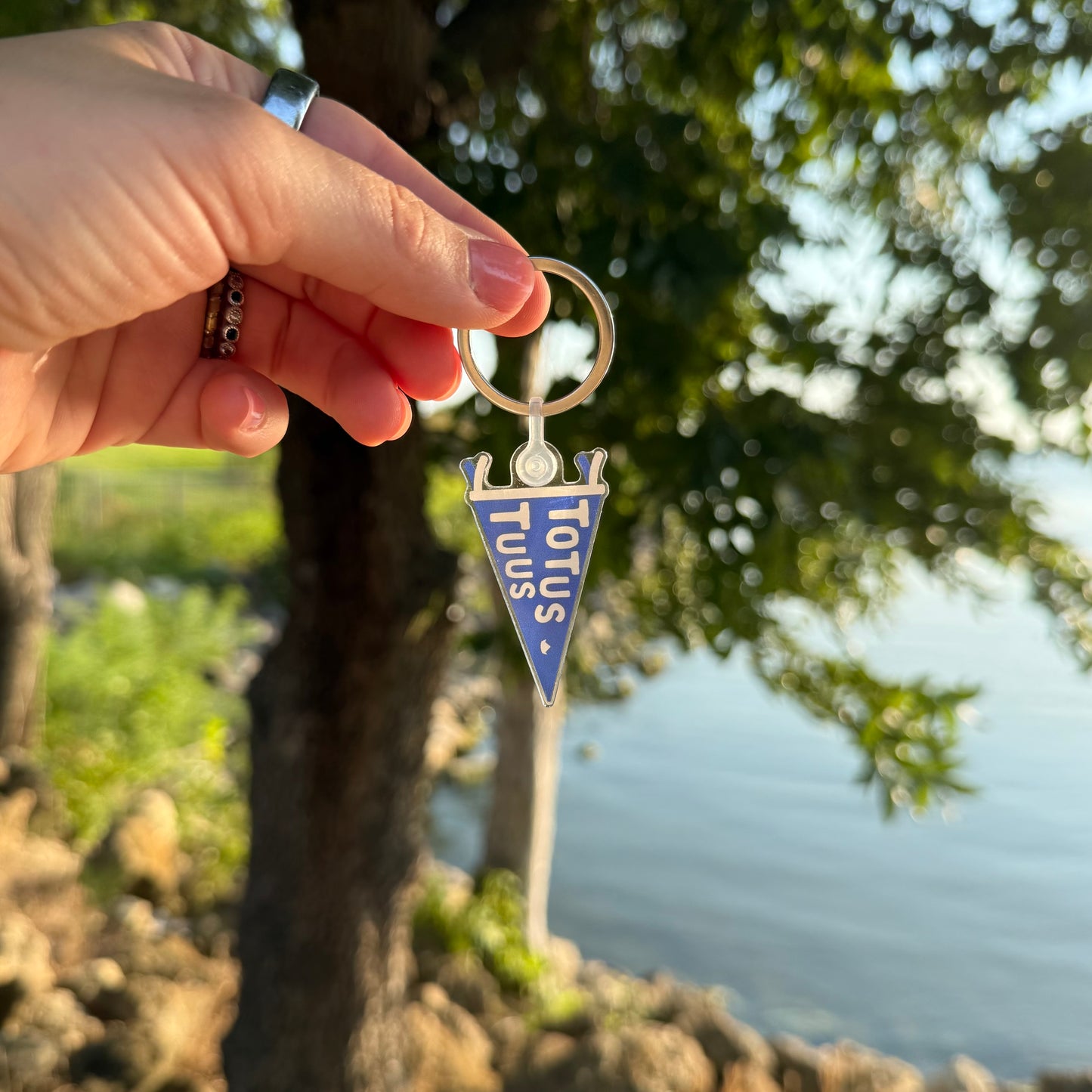 Totus Tuus Pennant Keychain