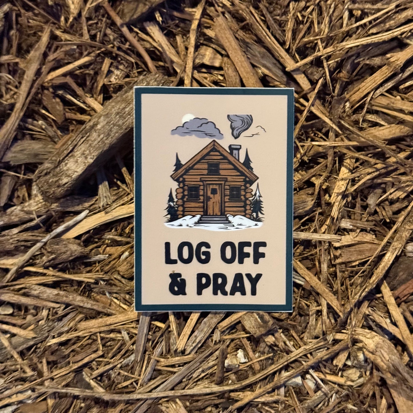 Log Off and Pray Sticker | Catholic Stickers