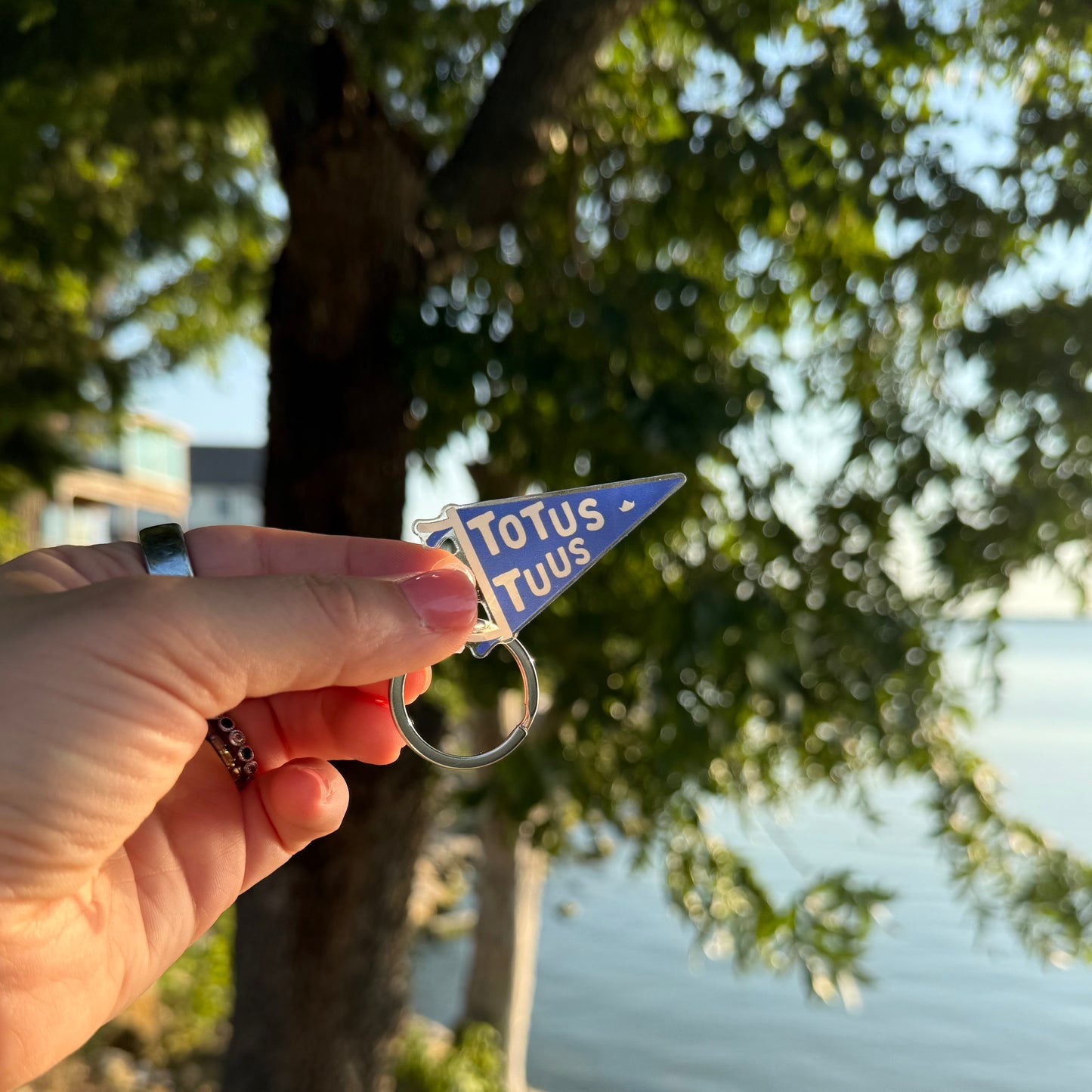 Totus Tuus Pennant Keychain