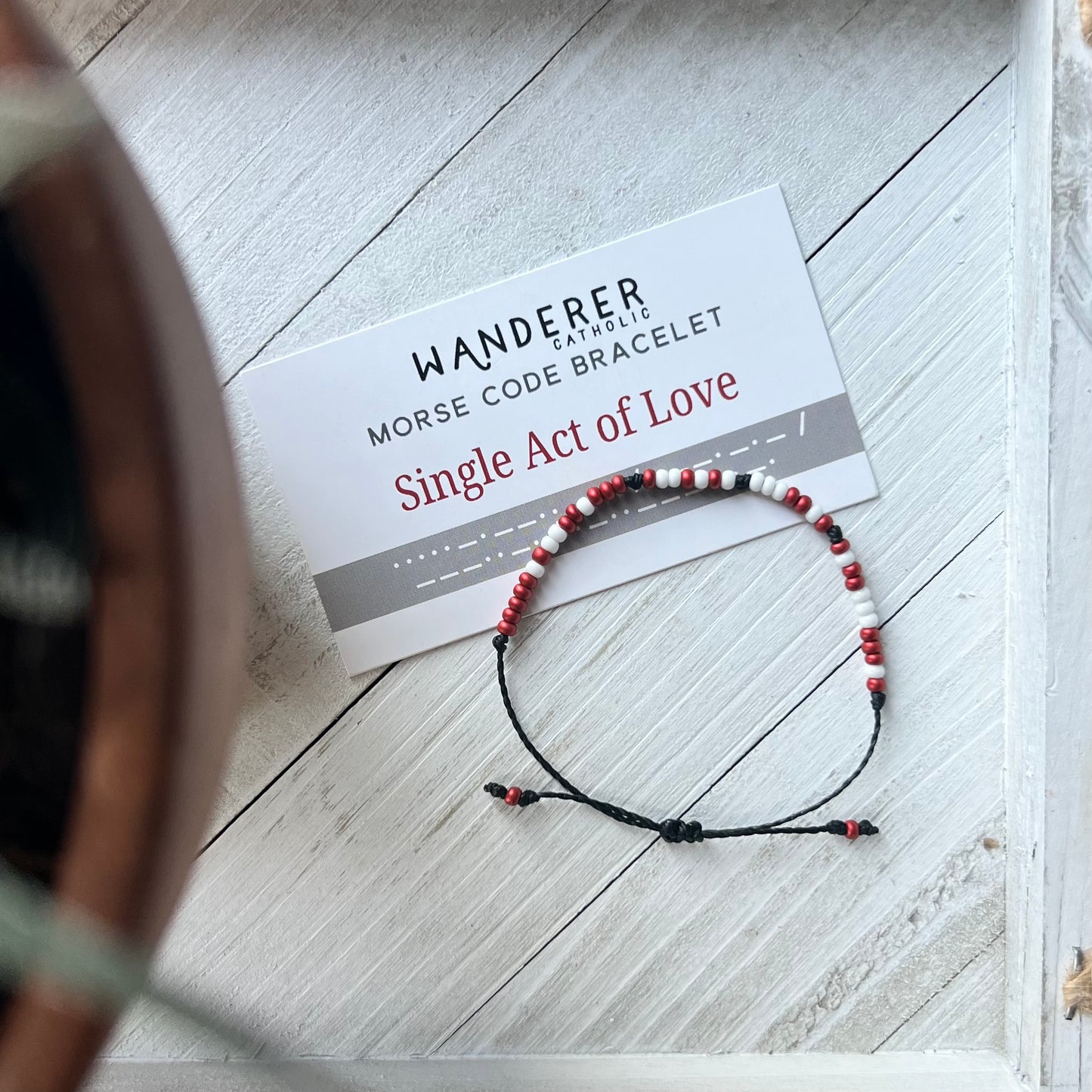 Single Act of Love Morse Code Bracelet