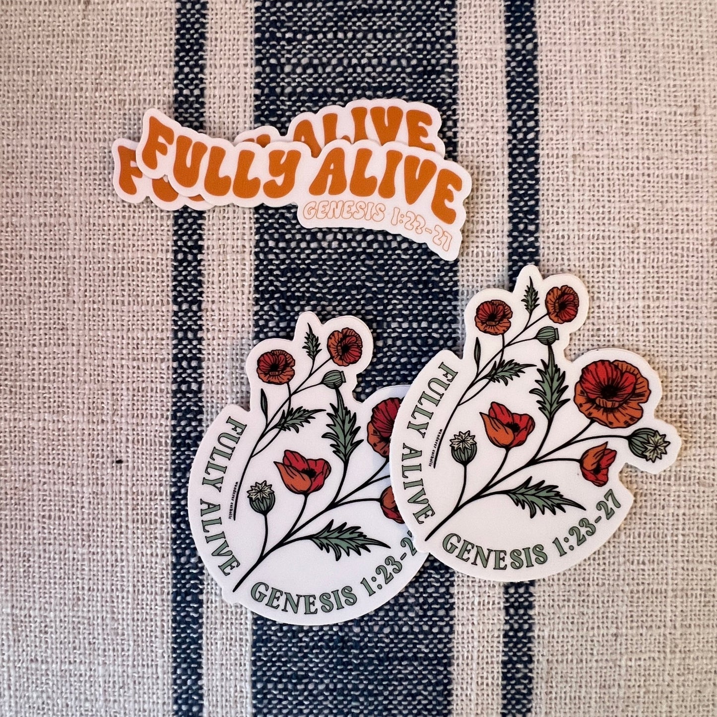 Fully Alive Floral Sticker | Catholic Stickers
