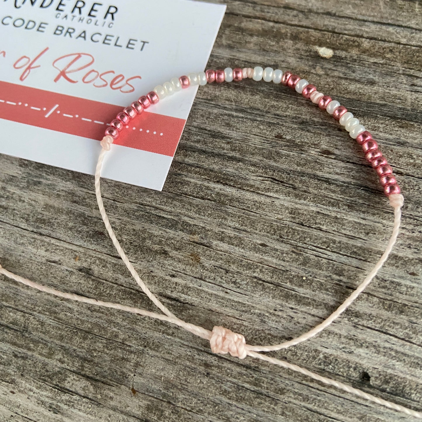 Shower of Roses Morse Code Bracelet
