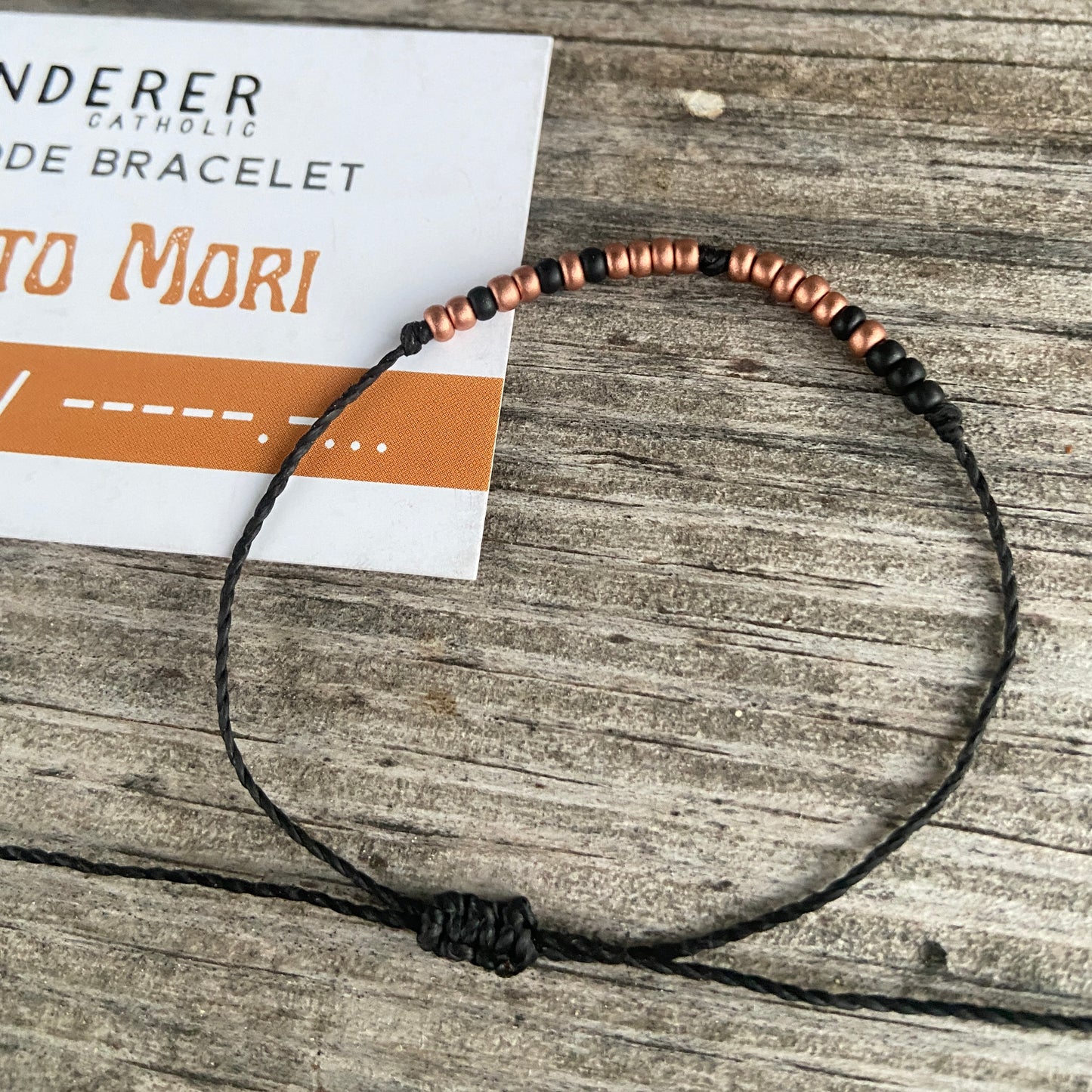 Memento Mori Morse Code Bracelet