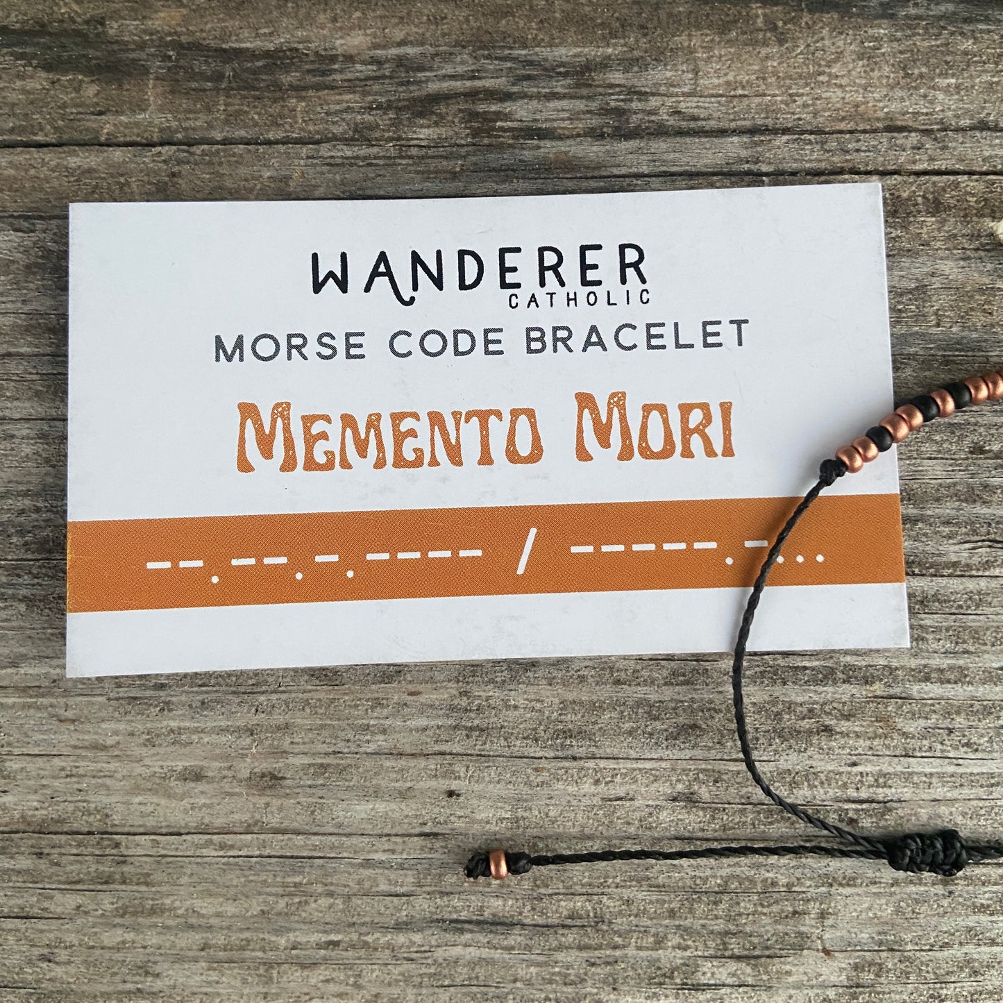 Memento Mori Morse Code Bracelet