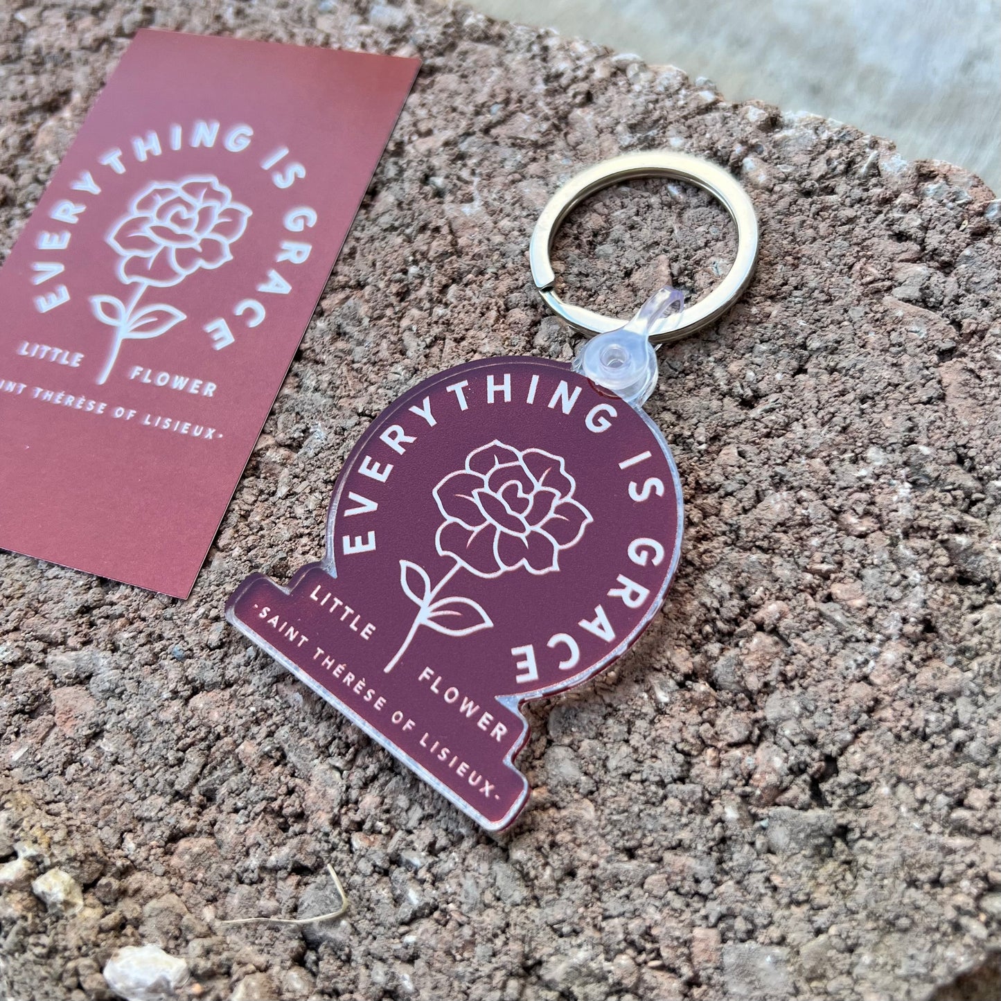 Everything is Grace - Saint Thérèse of Lisieux Keychain