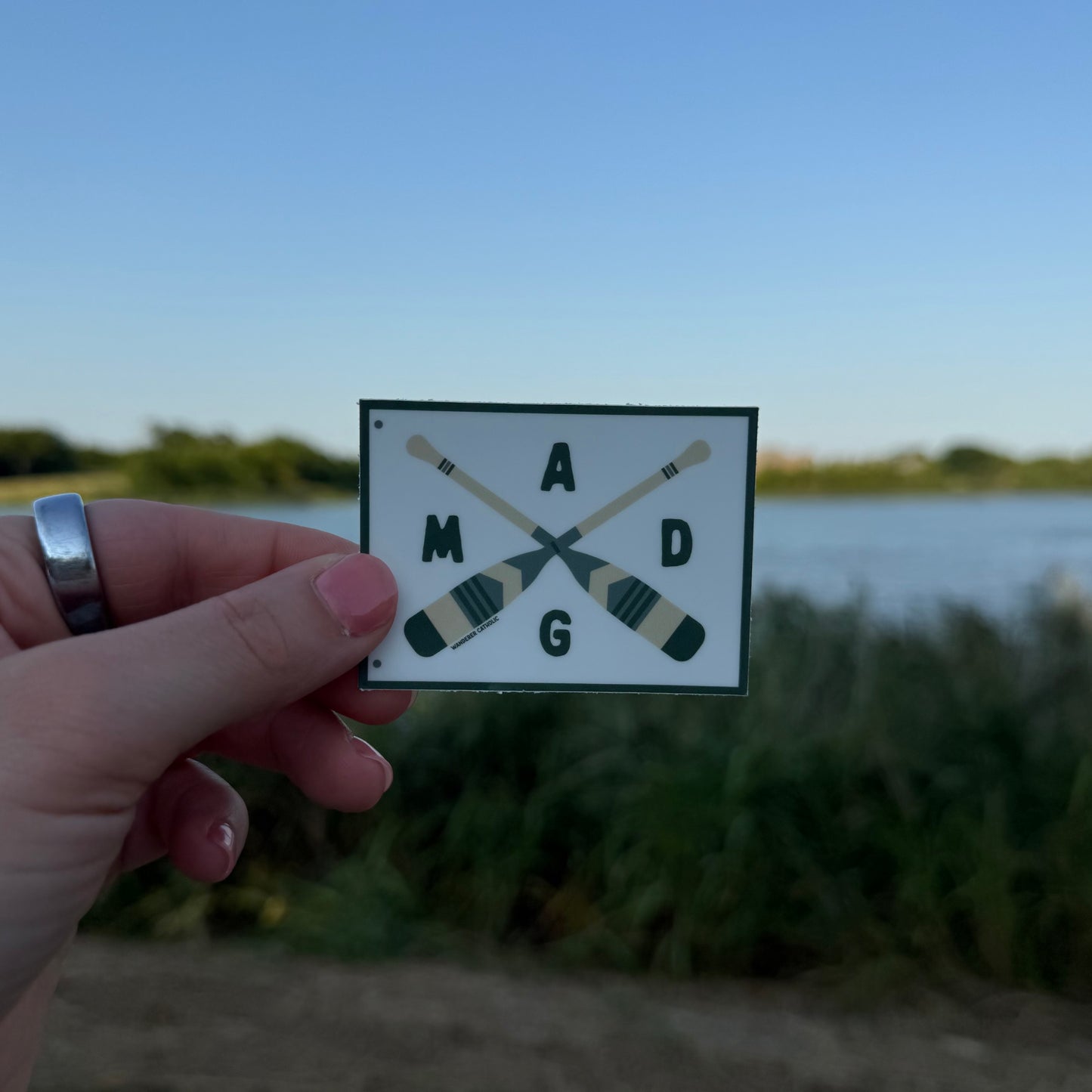 AMDG Sailing Flag Sticker