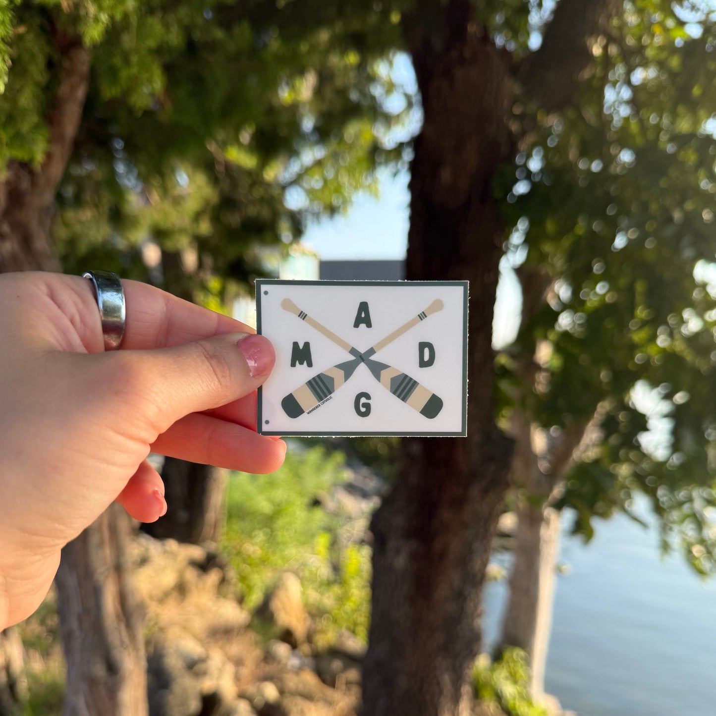 AMDG Sailing Flag Sticker