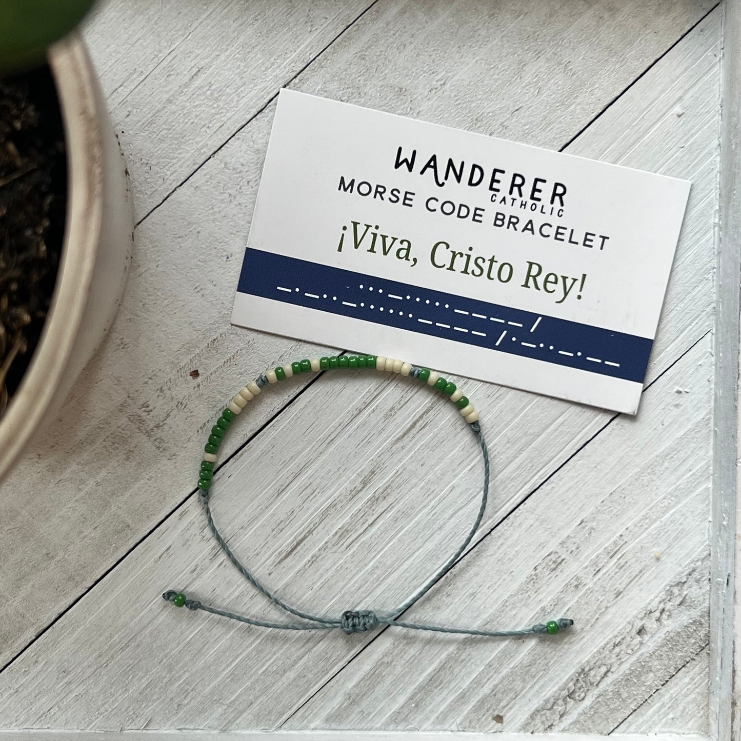 Viva, Cristo Rey! Morse Code Bracelet