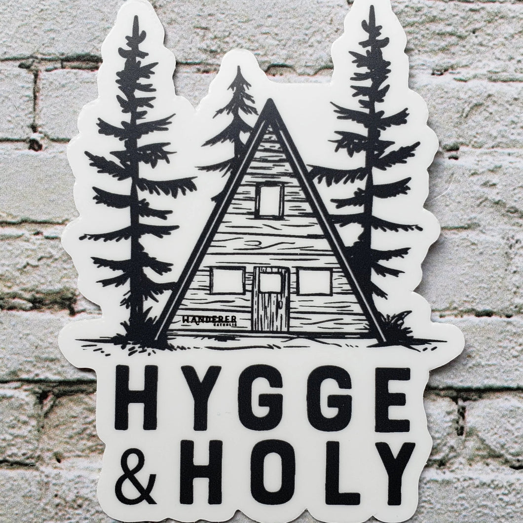 Hygge and Holy Sticker | Catholic Stickers