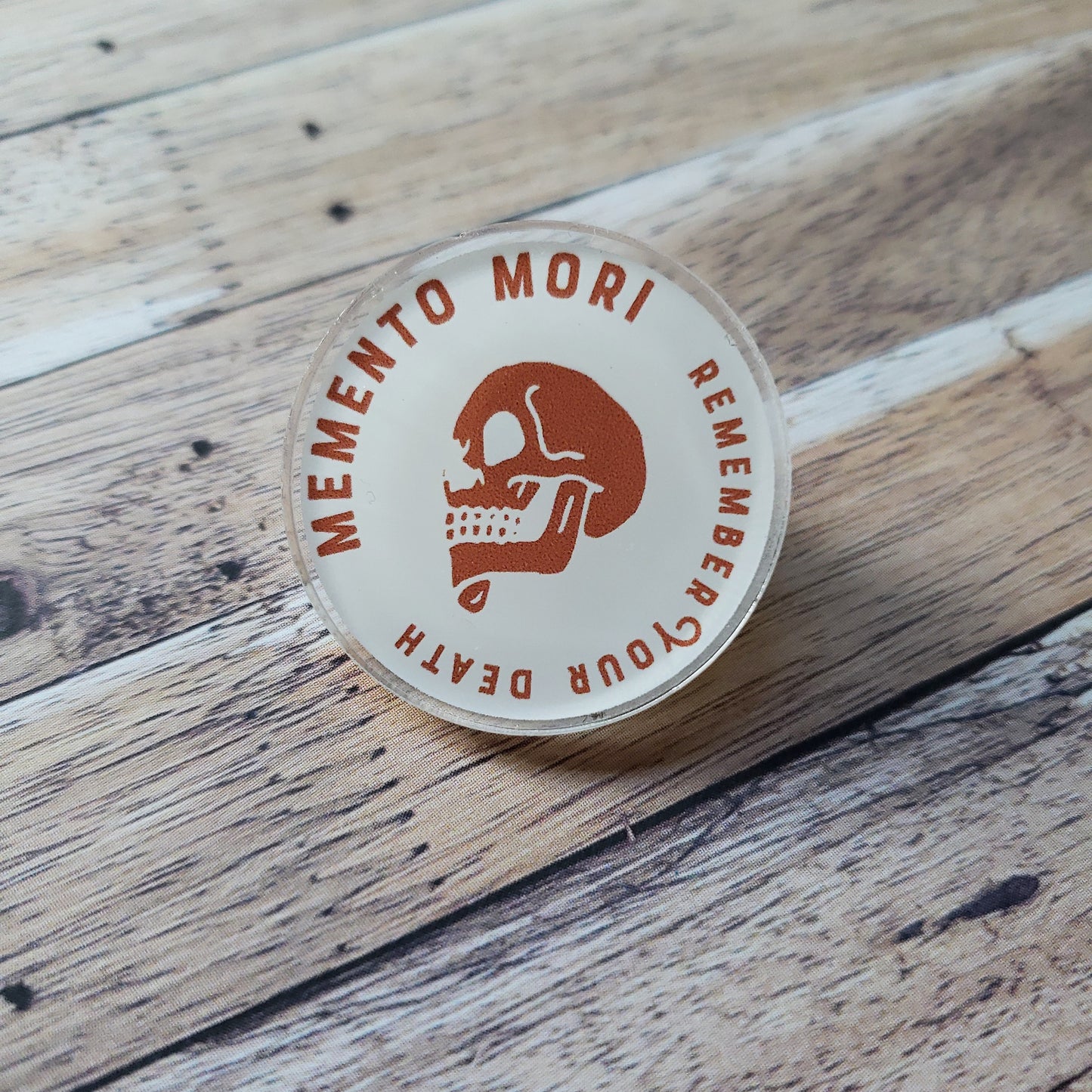Memento Mori Die Cut Acrylic Pins