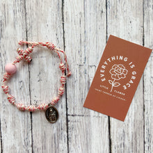 Load image into Gallery viewer, Saint Thérèse - Little Flower Special Edition Twine Rosary Bracelet
