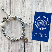 Load image into Gallery viewer, Saint Teresa of Calcutta Special Edition Twine Rosary Bracelet
