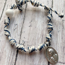 Load image into Gallery viewer, Saint Teresa of Calcutta Special Edition Twine Rosary Bracelet
