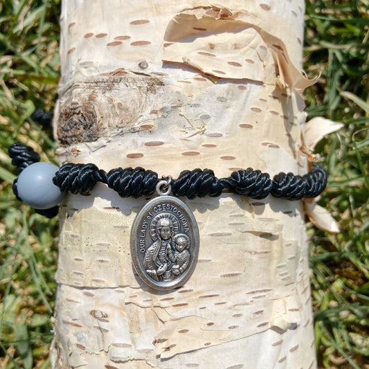 Our Lady of Częstochowa Twine Rosary Bracelet