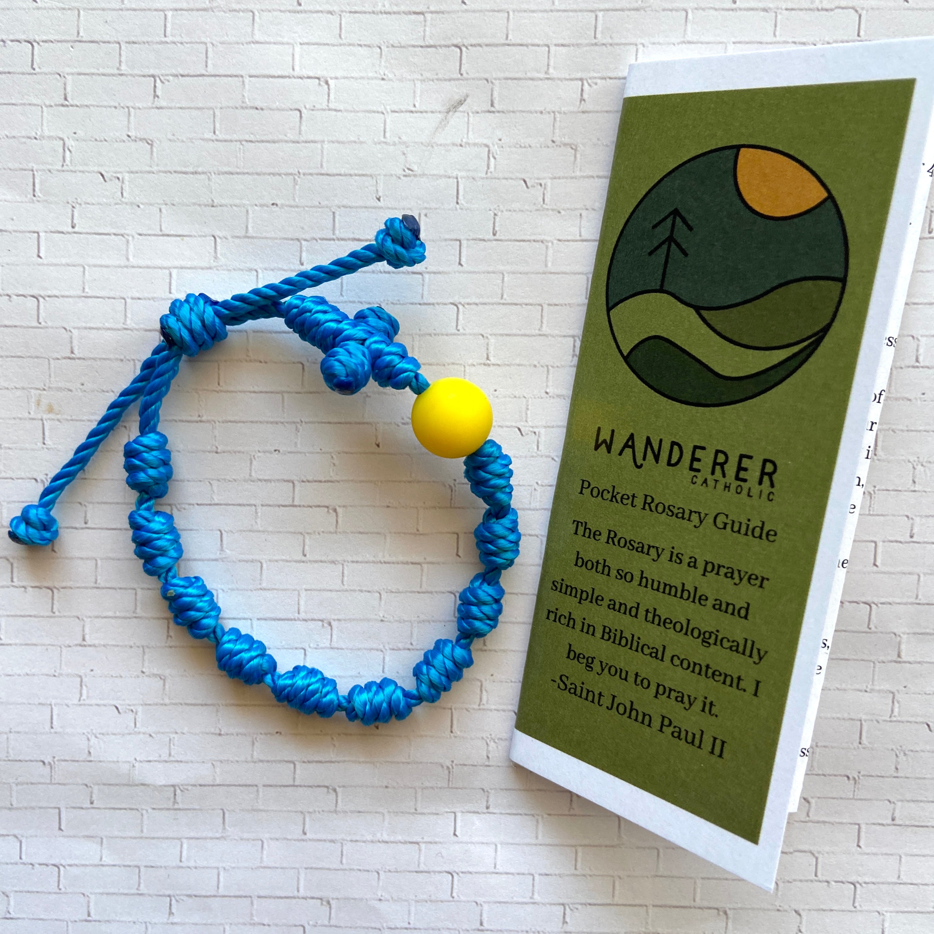 I Support Ukraine Twine Rosary Bracelet 100 Donation Wanderer Catholic