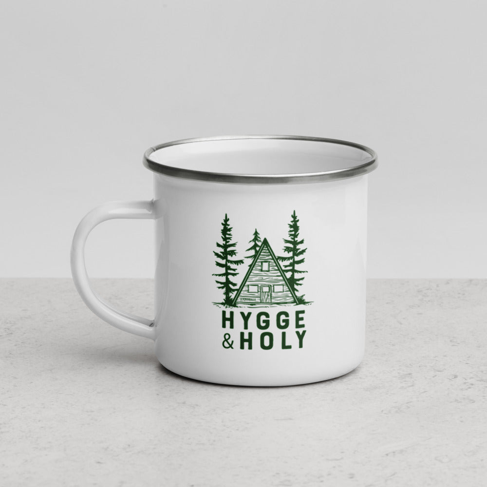 Hygge & Holy Camping Enamel Mug 12 oz