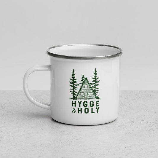 Hygge & Holy Camping Enamel Mug 12 oz