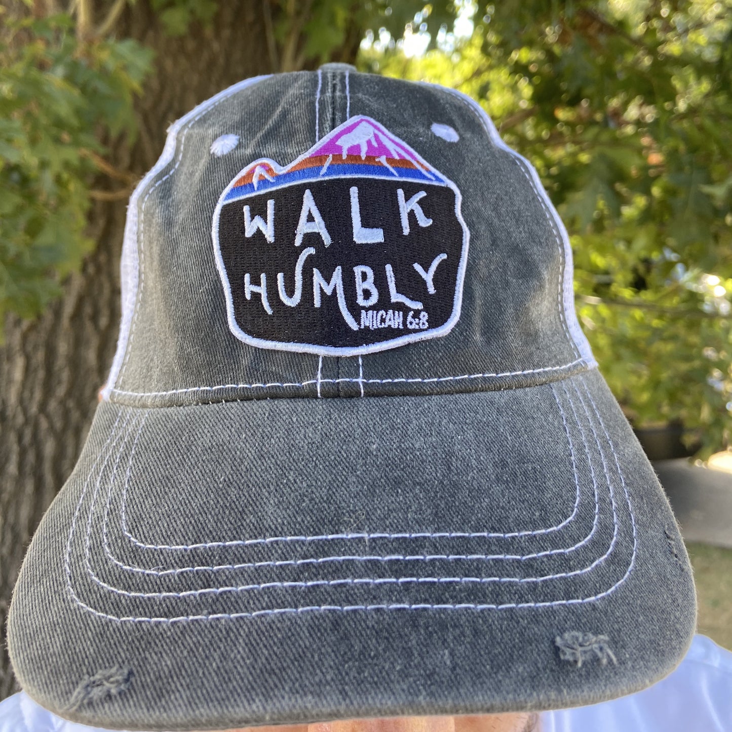 Walk Humbly - Micah 6:8 Distressed Hat