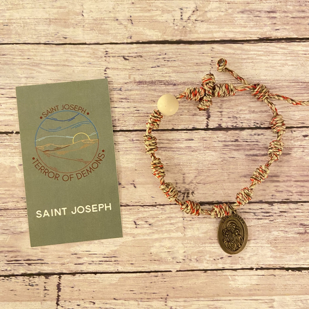 Year of Saint Joseph Special Edition Twine Rosary Bracelet