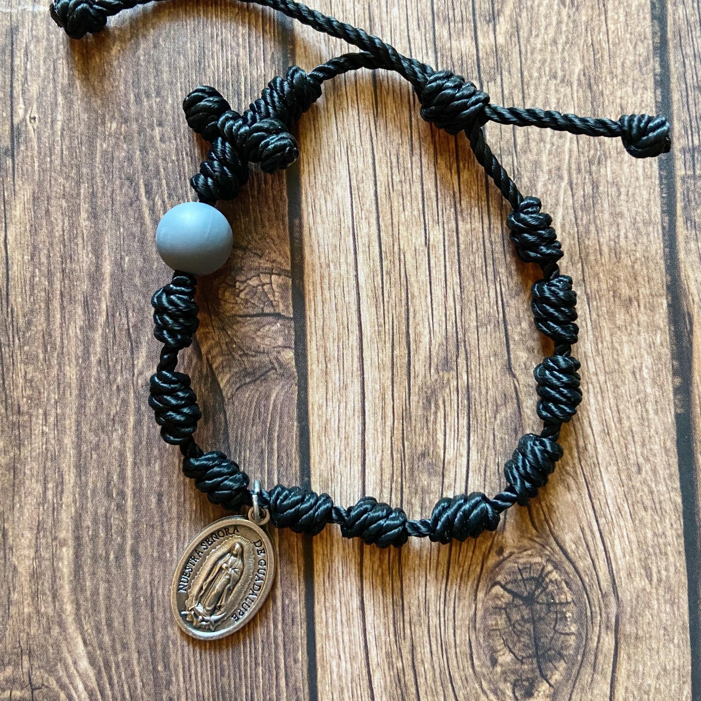 Our Lady of Guadalupe Twine Rosary Bracelet