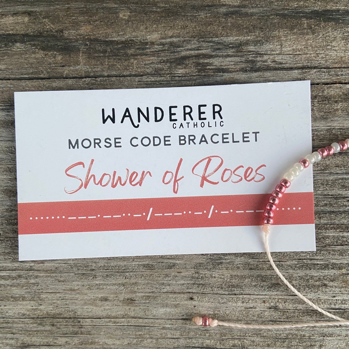 Shower of Roses Morse Code Bracelet