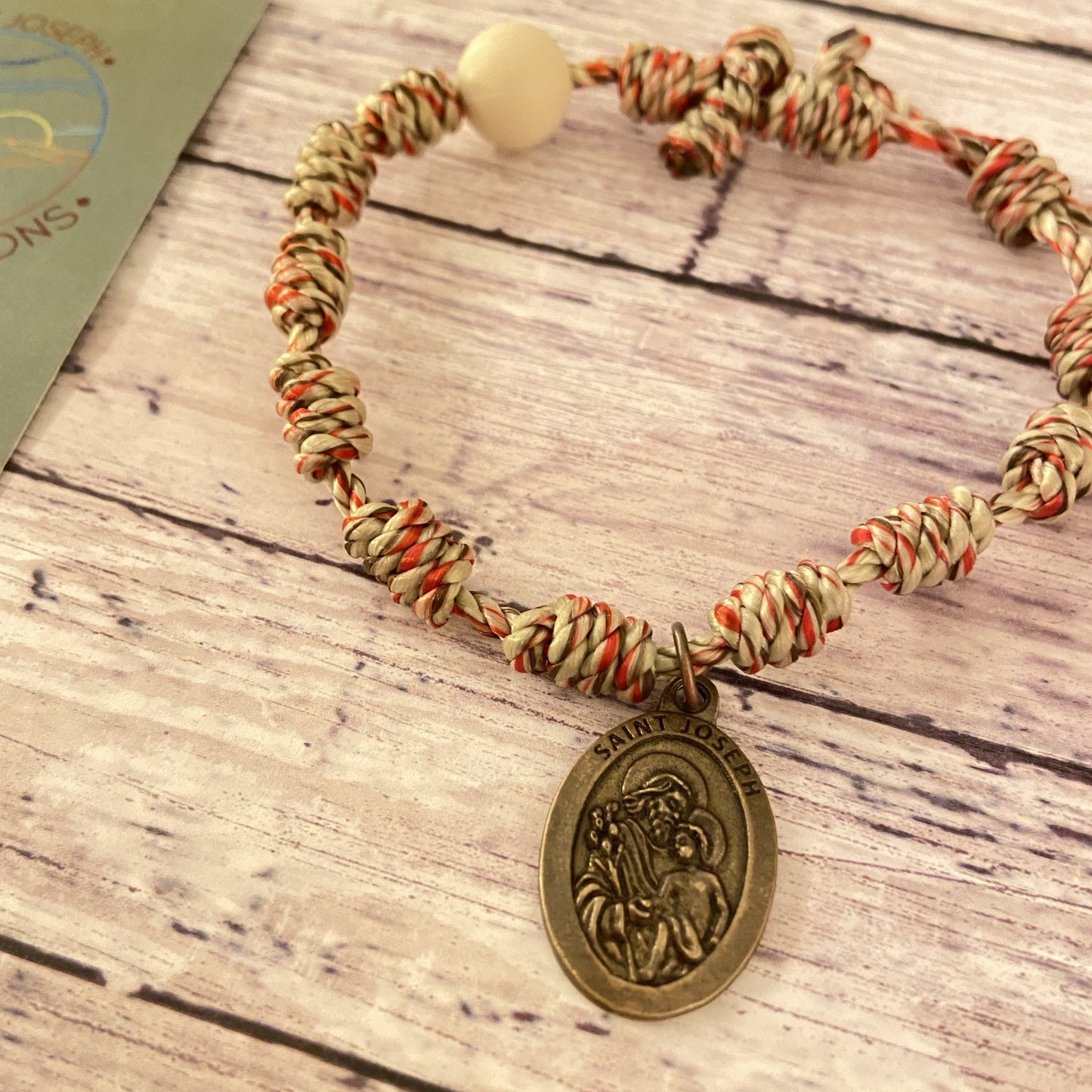 Year of Saint Joseph Special Edition Twine Rosary Bracelet