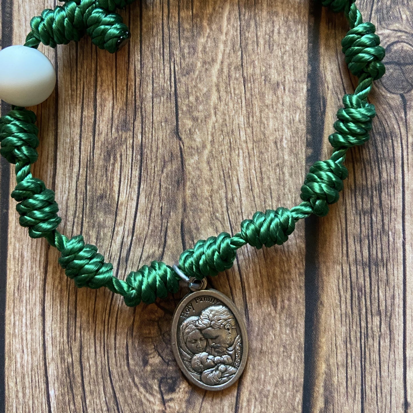 Holy Family Twine Rosary Bracelet