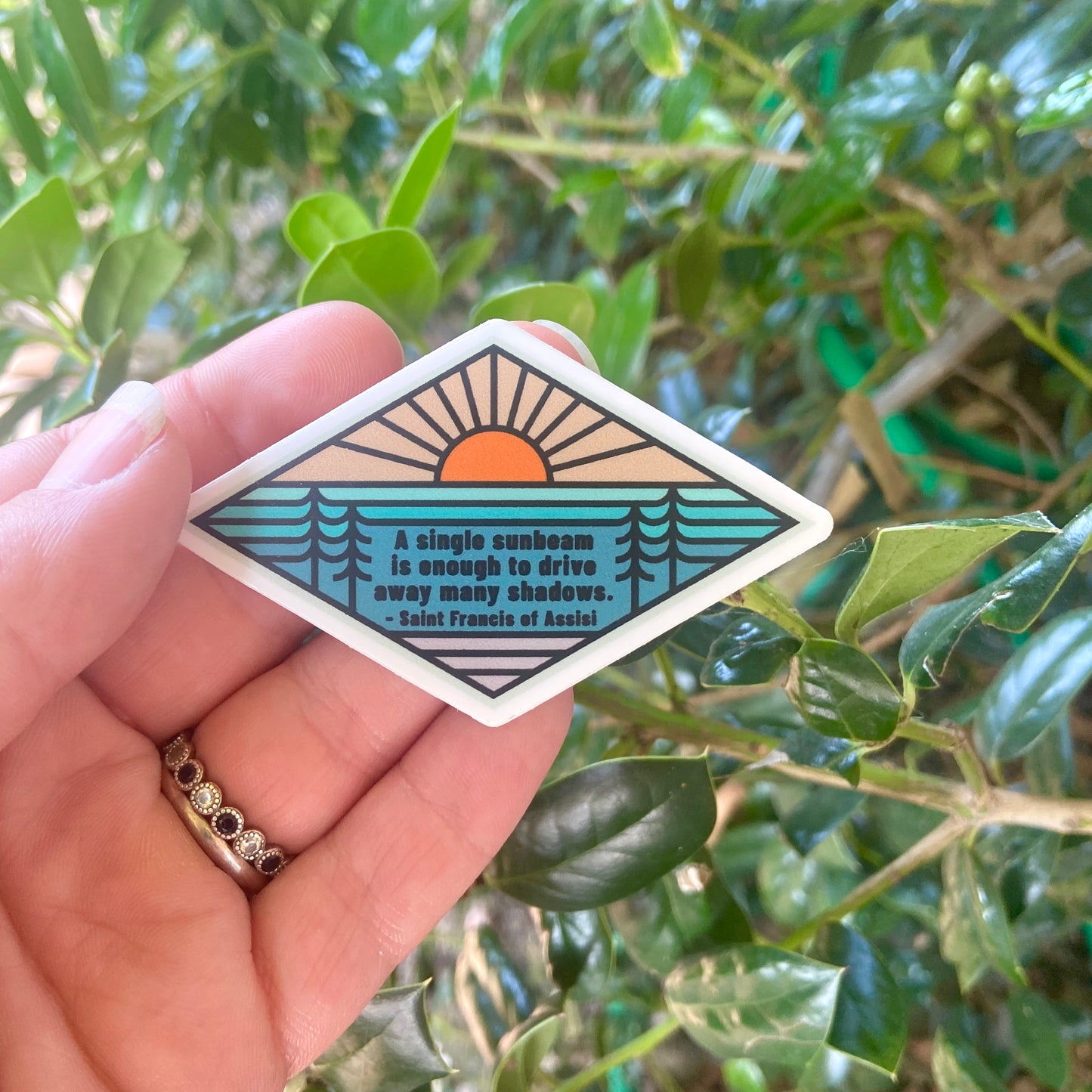 Single Sunbeam - St. Francis of Assisi | Catholic Stickers