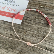 Load image into Gallery viewer, Shower of Roses Morse Code Bracelet
