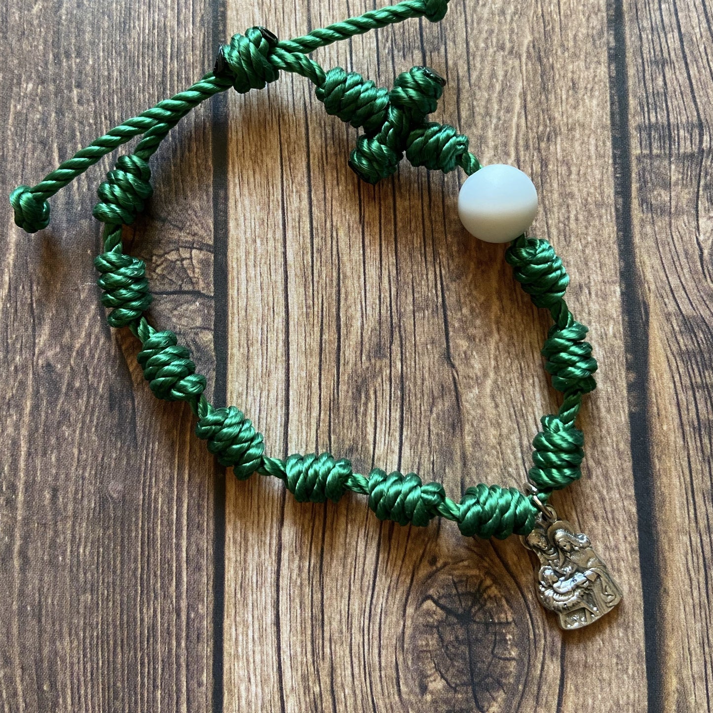 Holy Family Twine Rosary Bracelet