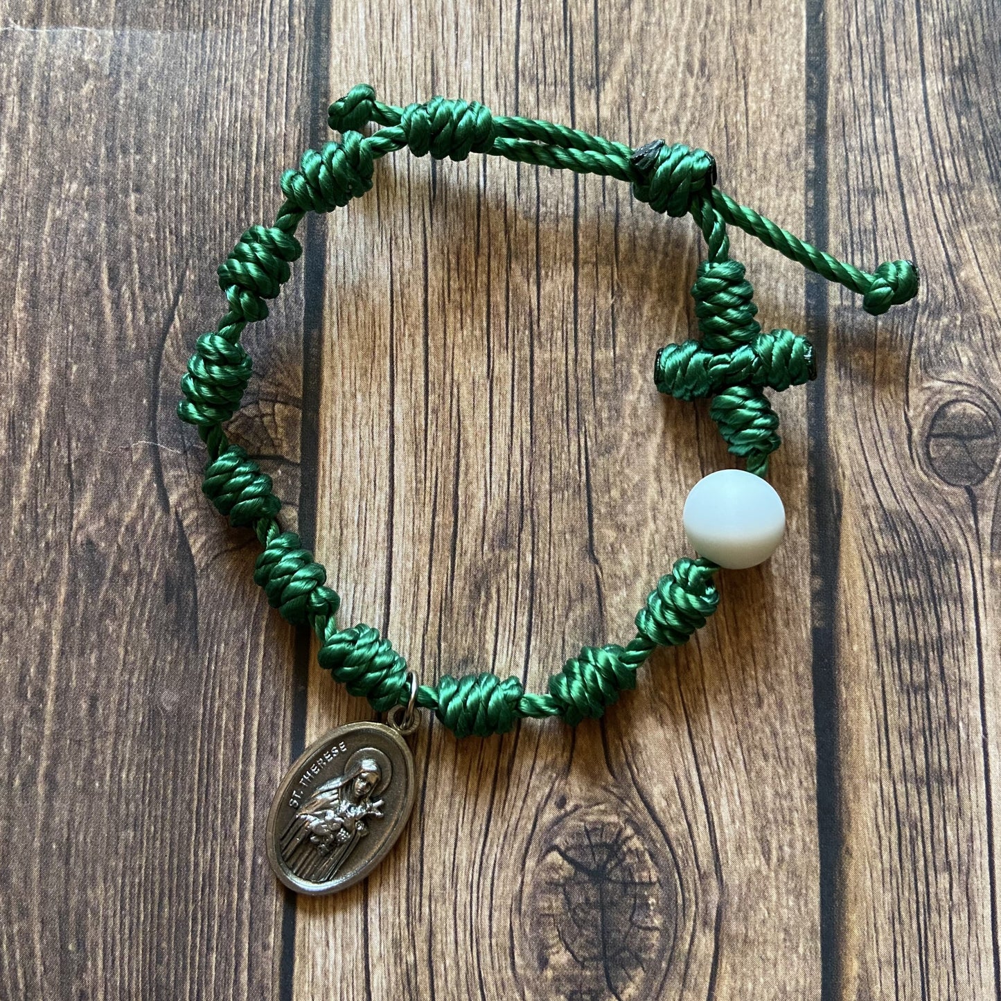 Saint Thérèse Twine Rosary Bracelet