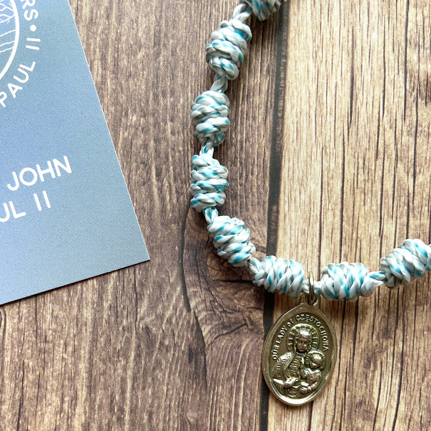 Saint John Paul II | Totus Tuus Special Edition Twine Rosary Bracelet