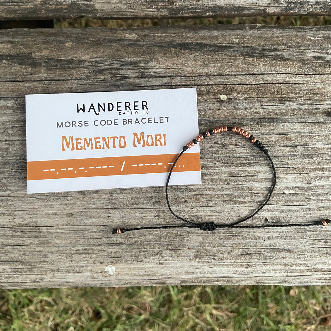 Memento Mori Morse Code Bracelet