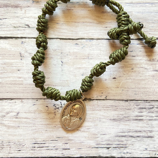 Saint Teresa of Calcutta Twine Rosary Bracelet