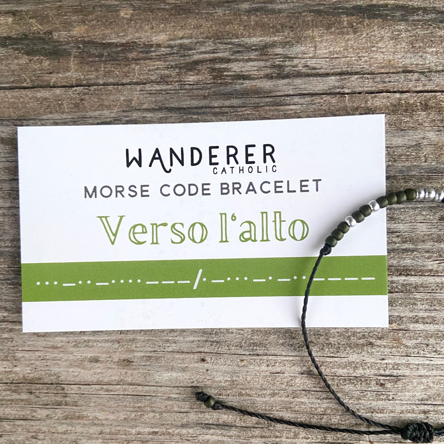 Verso L'Alto Morse Code Bracelet