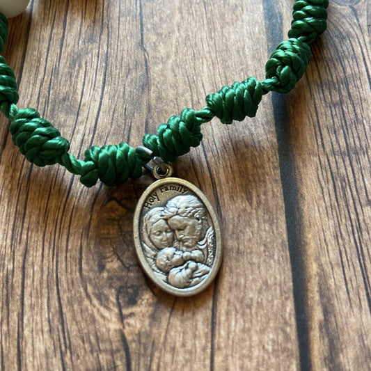 Holy Family Twine Rosary Bracelet