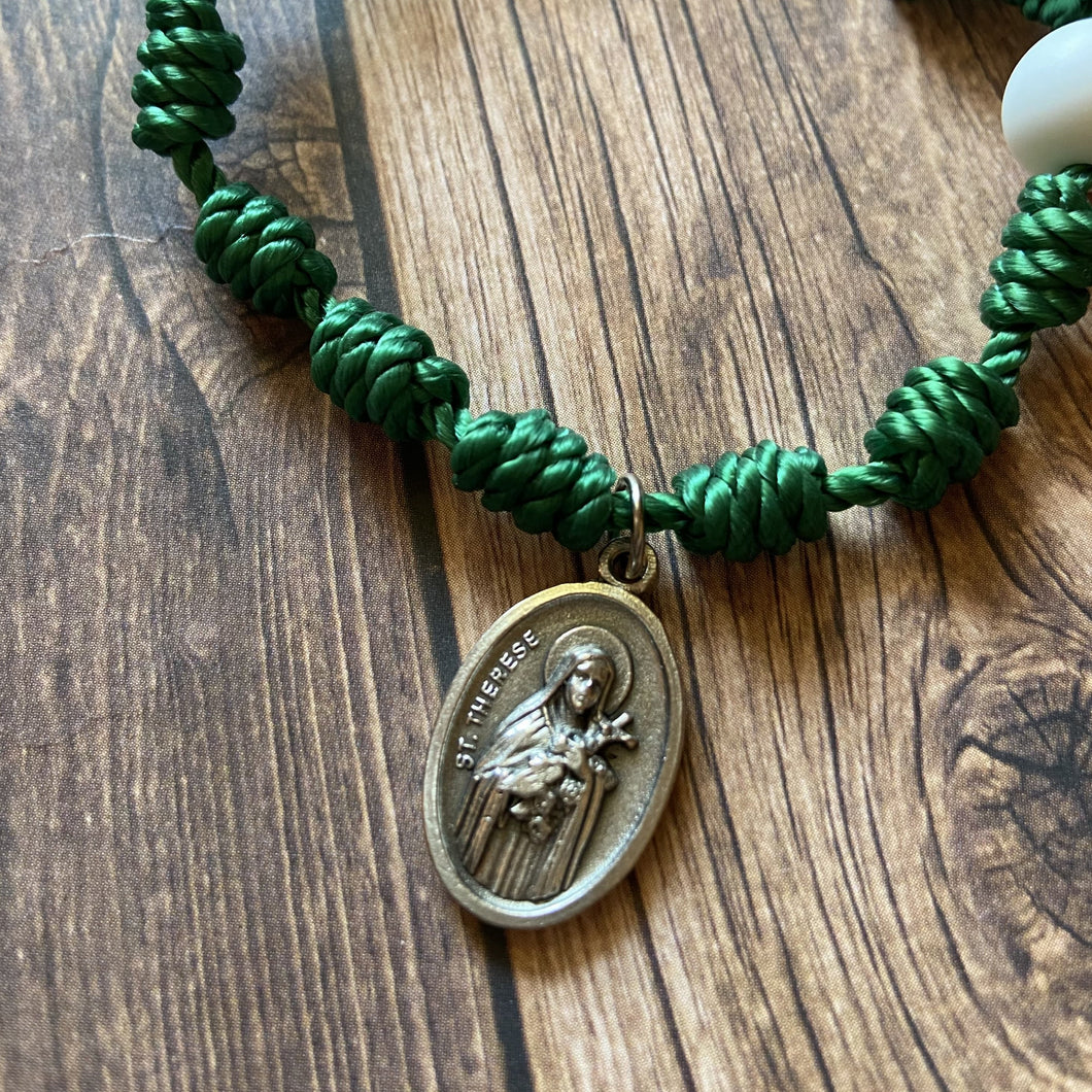Saint Thérèse Twine Rosary Bracelet