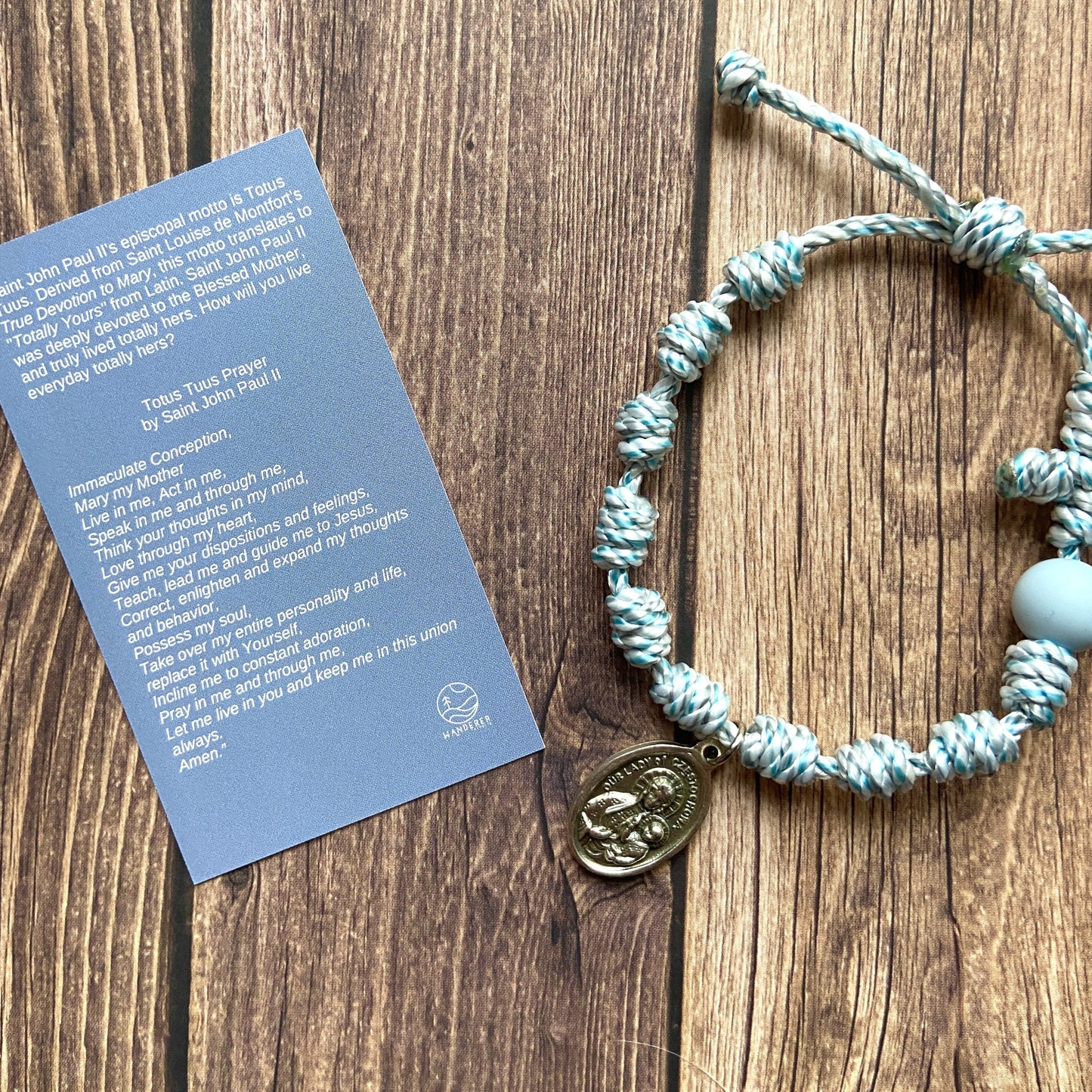 Saint John Paul II | Totus Tuus Special Edition Twine Rosary Bracelet