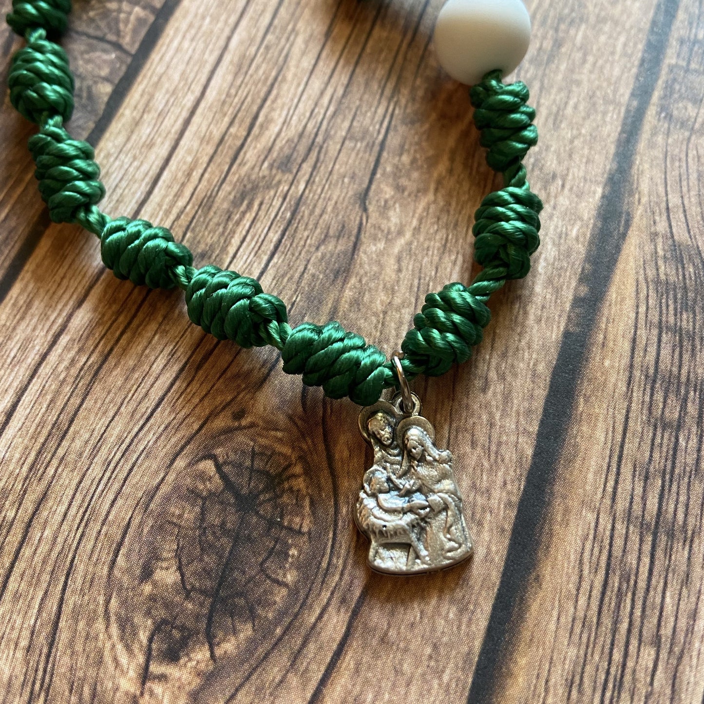 Holy Family Twine Rosary Bracelet