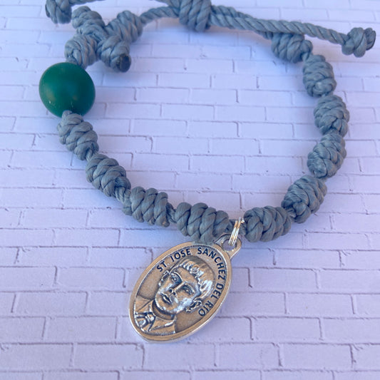 Saint Jóse Sánchez del Río Twine Rosary Bracelet