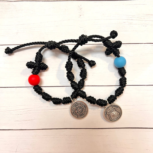 First Responder Twine Rosary Bracelet