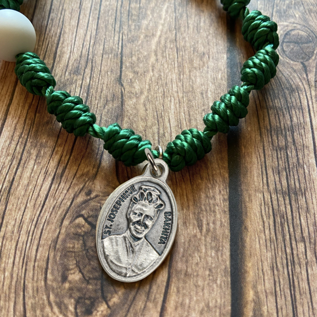 Saint Josephine Bakhita Twine Rosary Bracelet