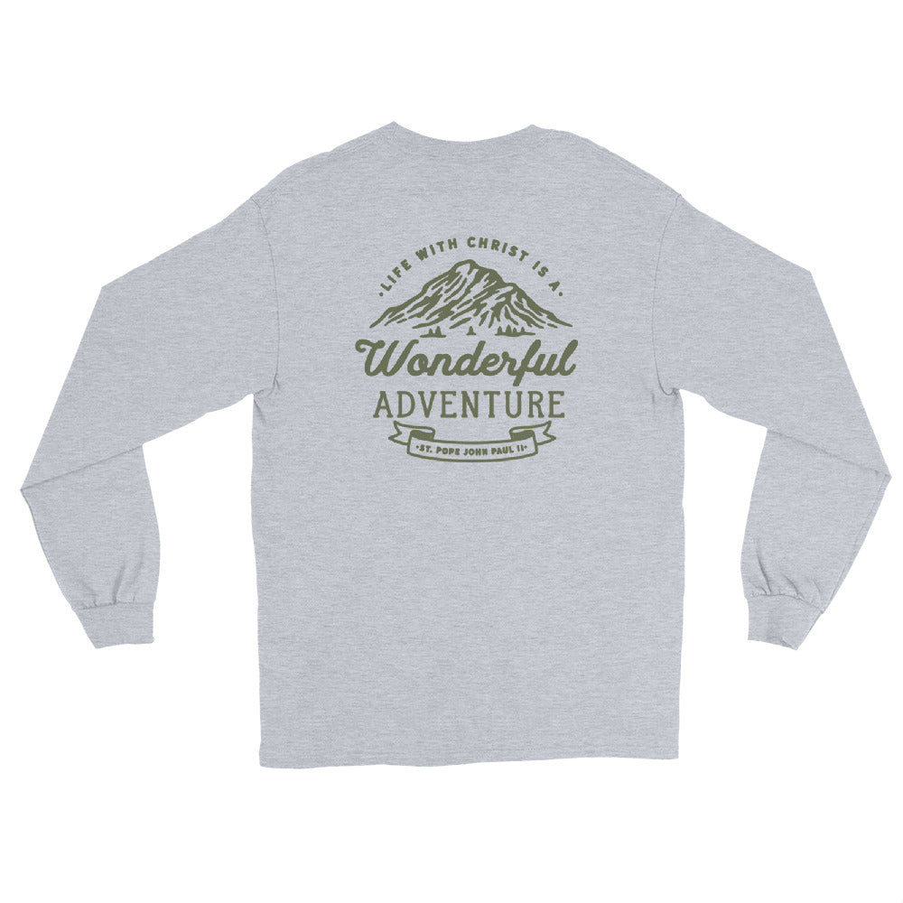 Wonderful Adventure - Saint John Paul II Long Sleeve Shirt - Extended Sizes