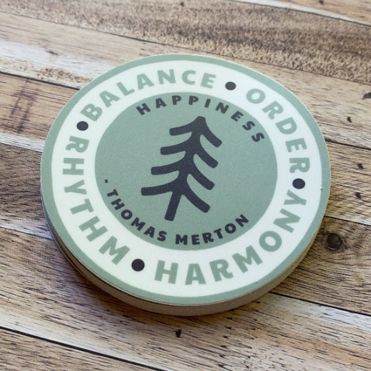 Balance Order Rhythm Harmony Thomas Merton Happiness Circle Sticker