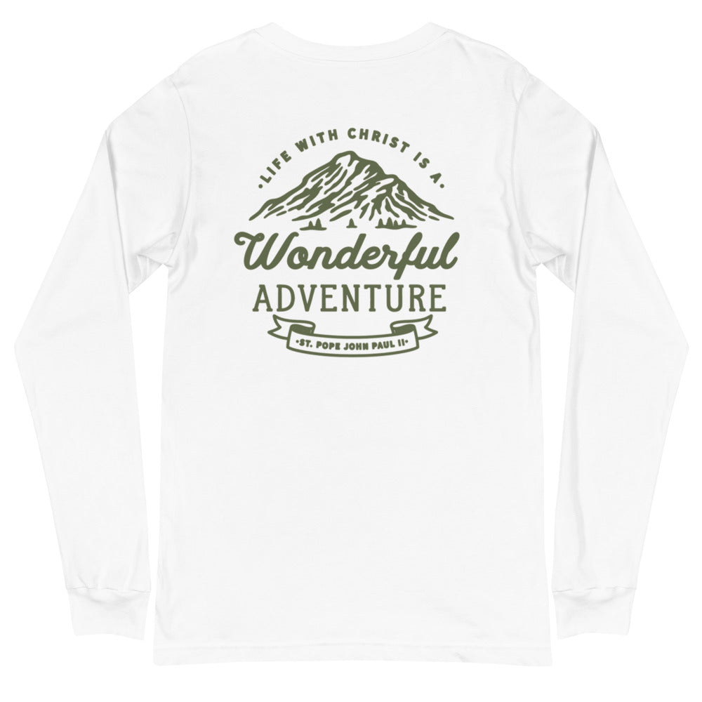 Wonderful Adventure - Saint John Paul II Long Sleeve T-shirt