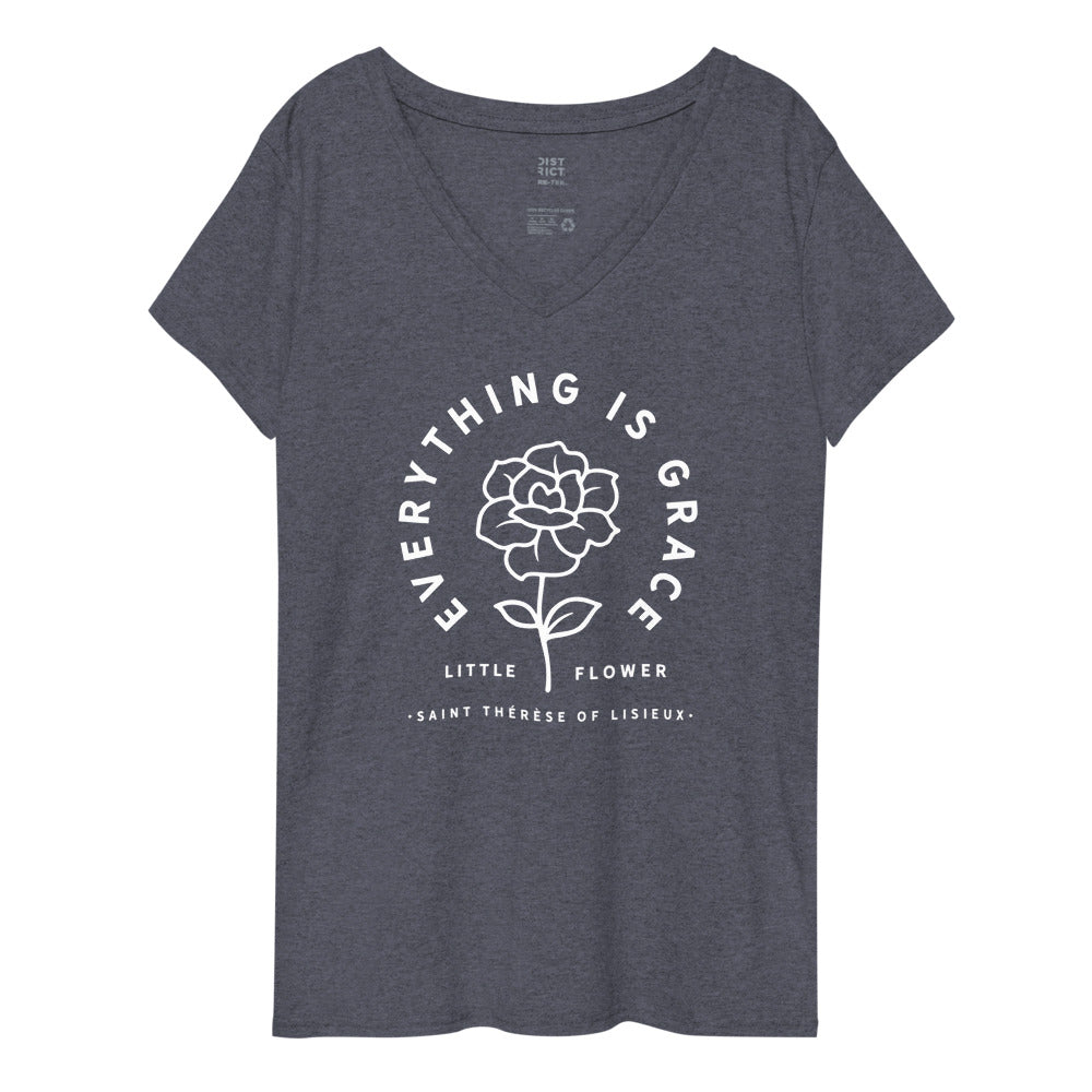 Everything is Grace Ladies V-neck T-shirt